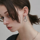 ciite' シーテ ピアス（両耳用） 【 金属アレルギー対応 】 モチーフサークルピアス サージカルステンレス (両耳用) シルバー FREE