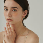 ciite' シーテ ピアス（両耳用） 【 金属アレルギー対応 】 リボンパールピアス サージカルステンレス (両耳用)