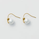 ciite' シーテ ピアス（両耳用） 【 金属アレルギー対応 】 リボンパールピアス サージカルステンレス (両耳用)