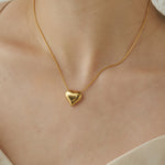 ciite' シーテ ネックレス 【 金属アレルギー対応 】 ハートネックレス サージカルステンレス ゴールド FREE