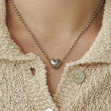 ciite' シーテ ネックレス 【 金属アレルギー対応 】 ミニハートネックレス サージカルステンレス シルバー FREE