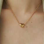 ciite' シーテ ネックレス 【 金属アレルギー対応 】 ミニハートネックレス サージカルステンレス ゴールド FREE