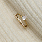 ciite' シーテ リング 【 金属アレルギー対応 】 2ラインビジューリング サージカルステンレス