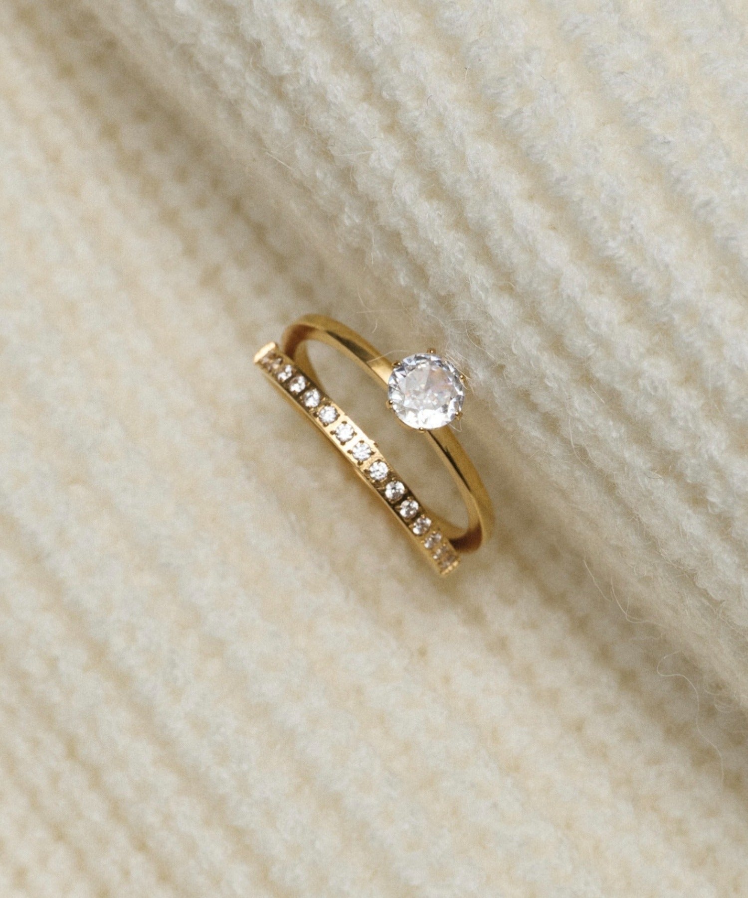 ciite' シーテ リング 【 金属アレルギー対応 】 2ラインビジューリング サージカルステンレス