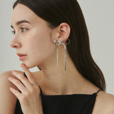 ciite' シーテ ピアス（両耳用） 【 金属アレルギー対応 】リボンピアス サージカルステンレス (両耳用) シルバー FREE