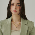 ciite' シーテ ネックレス 【 金属アレルギー対応 】 ハートネックレス & スネークチェーンネックレス 2セット サージカルステンレス