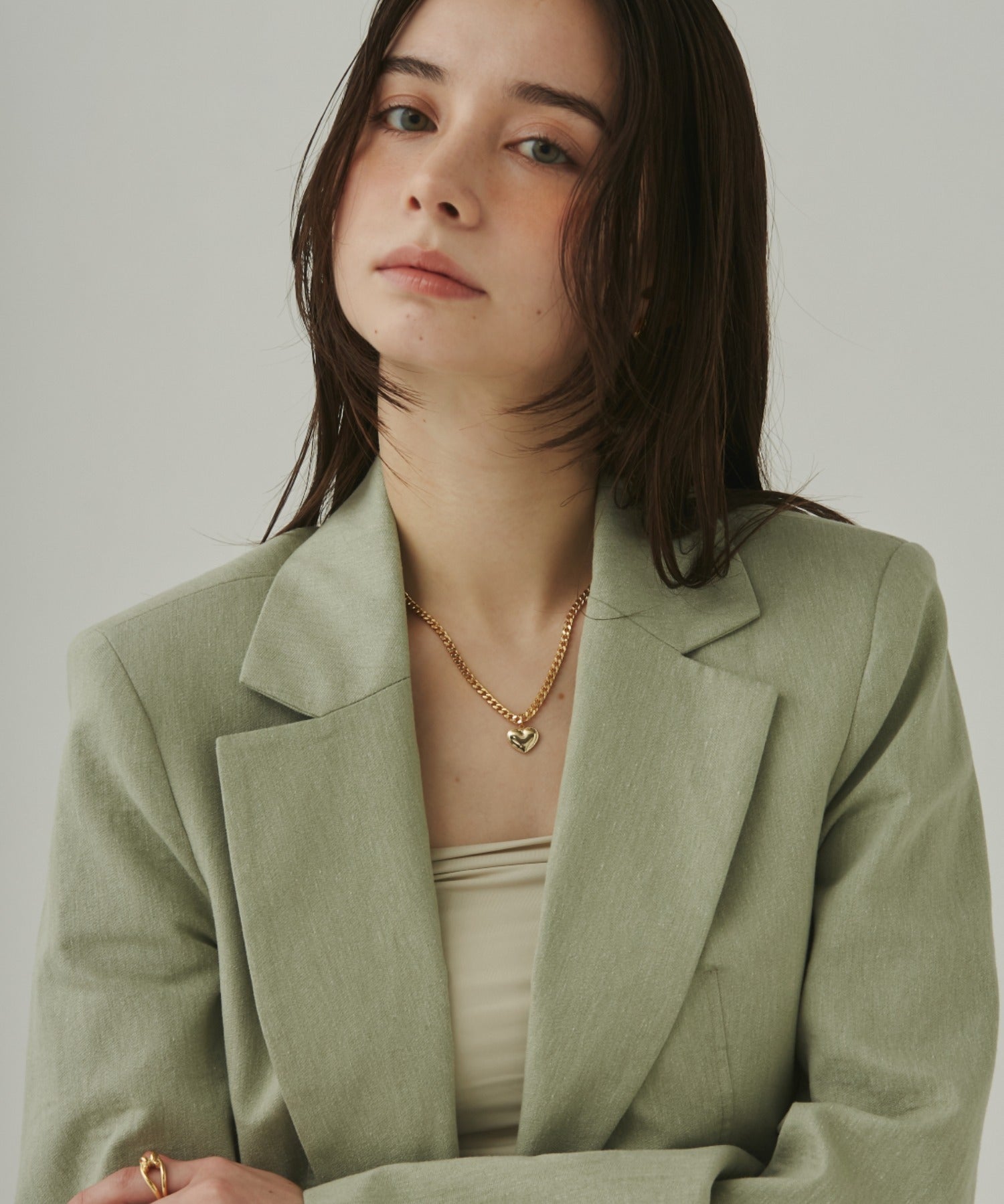 ciite' シーテ ネックレス 【 金属アレルギー対応 】 ハートネックレス & スネークチェーンネックレス 2セット サージカルステンレス