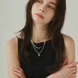 ciite' シーテ ネックレス 【 金属アレルギー対応 】 ハートネックレス & スネークチェーンネックレス 2セット サージカルステンレス