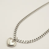 ciite' シーテ ネックレス 【 金属アレルギー対応 】 ハートネックレス & スネークチェーンネックレス 2セット サージカルステンレス