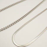 ciite' シーテ ネックレス 【 金属アレルギー対応 】 ハートネックレス & スネークチェーンネックレス 2セット サージカルステンレス