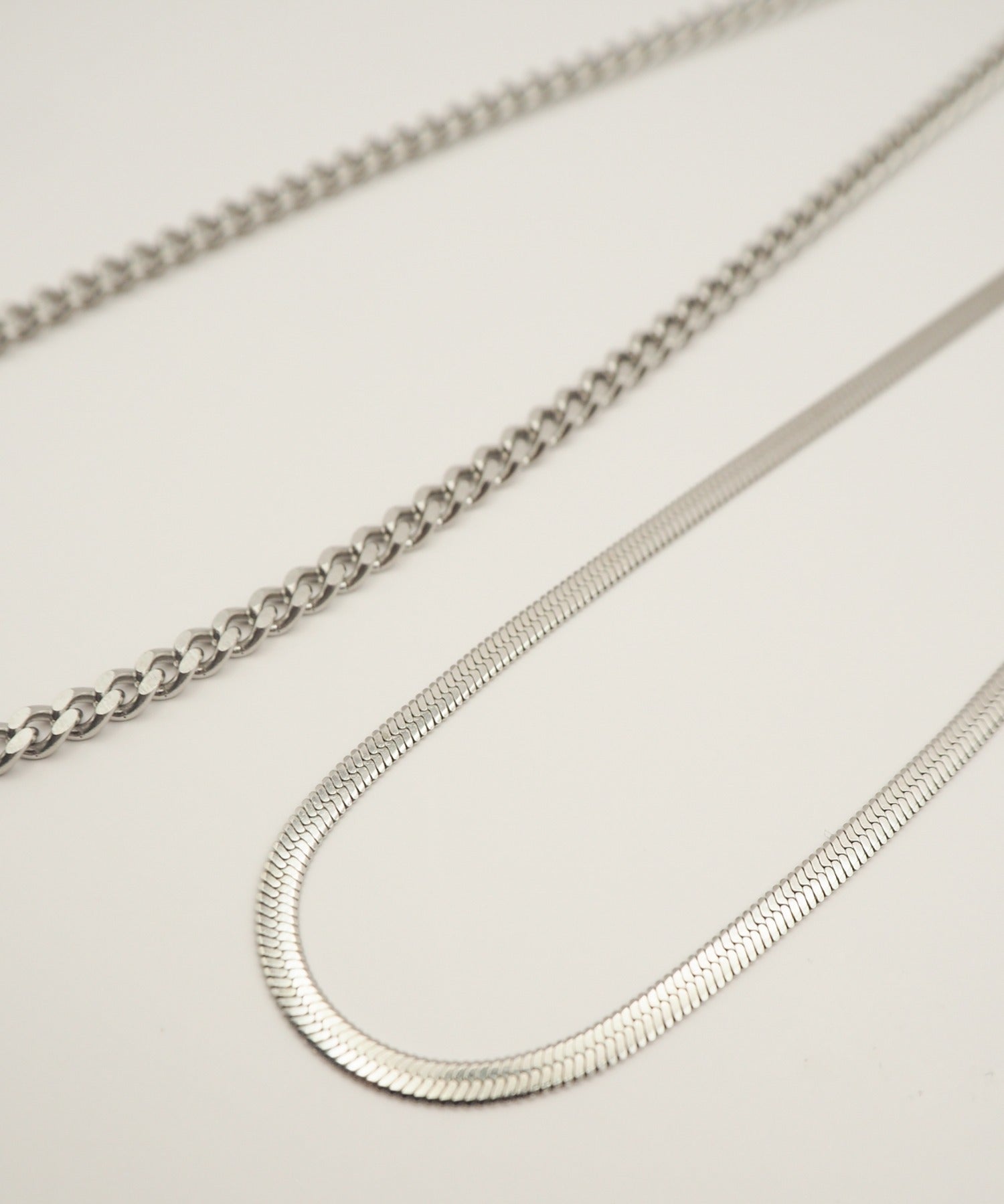 ciite' シーテ ネックレス 【 金属アレルギー対応 】 ハートネックレス & スネークチェーンネックレス 2セット サージカルステンレス