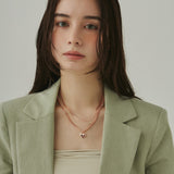 ciite' シーテ ネックレス 【 金属アレルギー対応 】 ハートネックレス & スネークチェーンネックレス 2セット サージカルステンレス