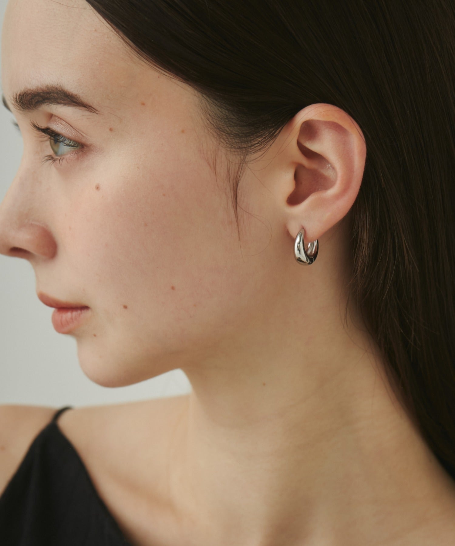 ciite' シーテ ピアス（両耳用） 【 金属アレルギー対応 】 ドロップフープピアス サージカルステンレス (両耳用)