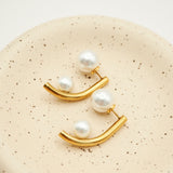 ciite' シーテ ピアス（両耳用） 【 金属アレルギー対応 】パールキャッチ デザインピアス サージカルステンレス