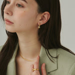 ciite' シーテ ピアス（両耳用） 【 金属アレルギー対応 】パールキャッチ デザインピアス サージカルステンレス