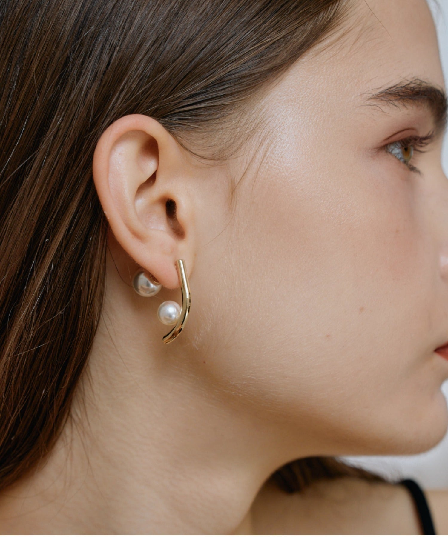 ciite' シーテ ピアス（両耳用） 【 金属アレルギー対応 】パールキャッチ デザインピアス サージカルステンレス