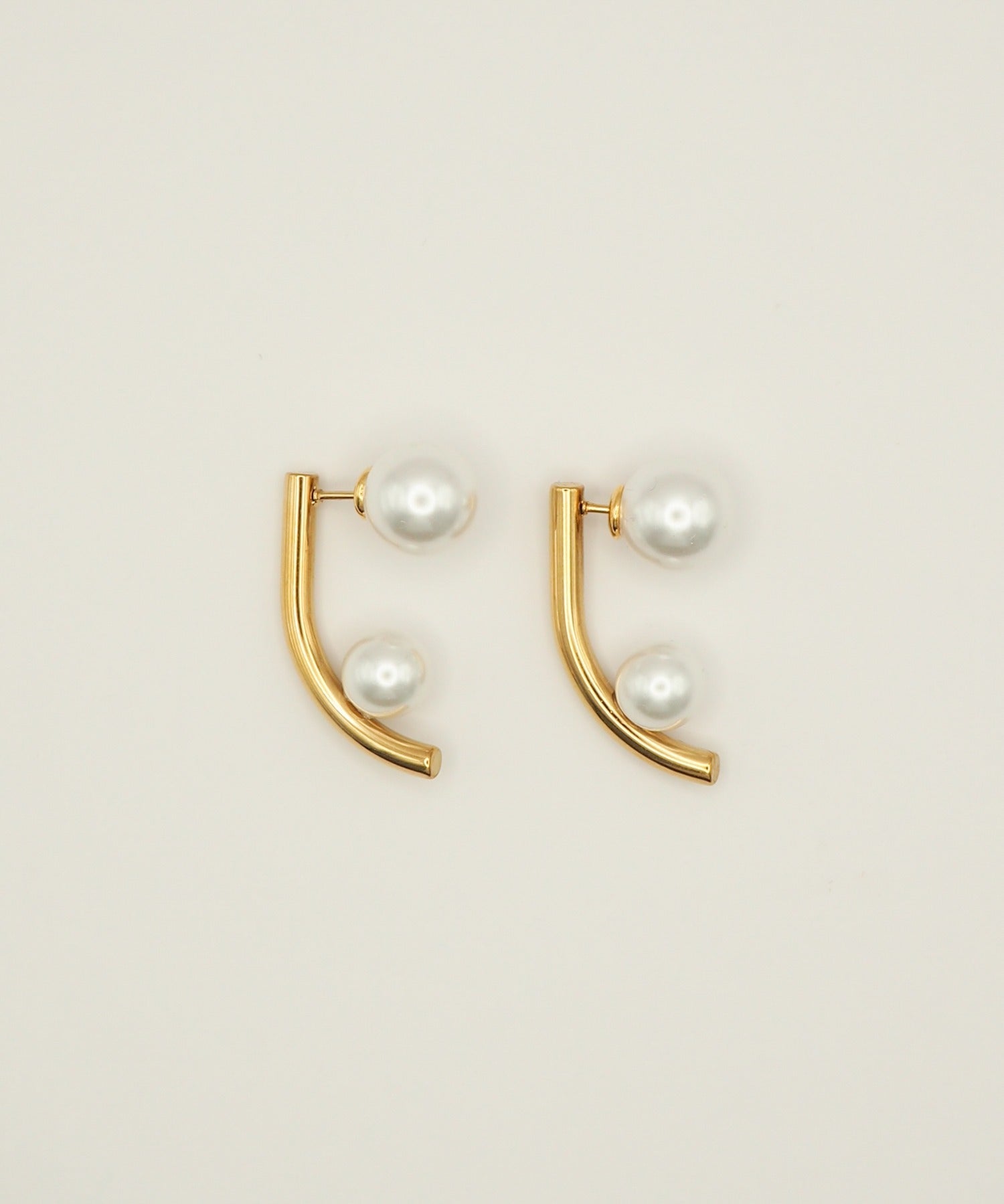 ciite' シーテ ピアス（両耳用） 【 金属アレルギー対応 】パールキャッチ デザインピアス サージカルステンレス