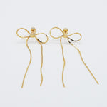 ciite' シーテ ピアス（両耳用） 【 金属アレルギー対応 】 チェーンリボンピアス サージカルステンレス (両耳用)