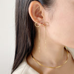 ciite' シーテ ピアス（両耳用） 【 金属アレルギー対応 】 チェーンリボンピアス サージカルステンレス (両耳用)