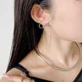 ciite' シーテ ピアス（両耳用） 【 金属アレルギー対応 】 チェーンリボンピアス サージカルステンレス (両耳用)