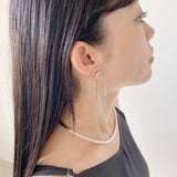 ciite' シーテ ピアス（両耳用） 【 金属アレルギー対応 】 チェーンリボンピアス サージカルステンレス (両耳用)