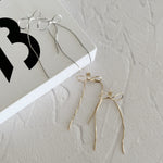 ciite' シーテ ピアス（両耳用） 【 金属アレルギー対応 】 チェーンリボンピアス サージカルステンレス (両耳用)