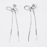 ciite' シーテ ピアス（両耳用） 【 金属アレルギー対応 】 チェーンリボンピアス サージカルステンレス (両耳用)