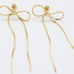 ciite' シーテ ピアス（両耳用） 【 金属アレルギー対応 】 チェーンリボンピアス サージカルステンレス (両耳用)