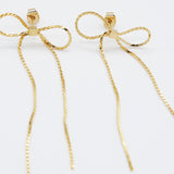 ciite' シーテ ピアス（両耳用） 【 金属アレルギー対応 】 チェーンリボンピアス サージカルステンレス (両耳用)