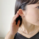 ciite' シーテ ピアス（両耳用） 【 金属アレルギー対応 】 チェーンリボンピアス サージカルステンレス (両耳用)