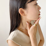 ciite' シーテ ピアス（両耳用） 【 金属アレルギー対応 】 チェーンリボンピアス サージカルステンレス (両耳用)