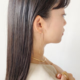 ciite' シーテ ピアス（両耳用） 【 金属アレルギー対応 】 チェーンリボンピアス サージカルステンレス (両耳用)