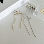 ciite' シーテ ピアス（両耳用） 【 金属アレルギー対応 】 チェーンリボンピアス サージカルステンレス (両耳用)