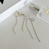 ciite' シーテ ピアス（両耳用） 【 金属アレルギー対応 】 チェーンリボンピアス サージカルステンレス (両耳用)