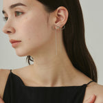 ciite' シーテ ピアス（両耳用） 【 金属アレルギー対応 】 チェーンリボンピアス サージカルステンレス (両耳用)