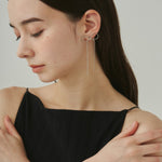 ciite' シーテ ピアス（両耳用） 【 金属アレルギー対応 】 チェーンリボンピアス サージカルステンレス (両耳用)