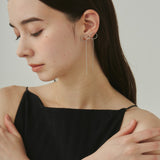 ciite' シーテ ピアス（両耳用） 【 金属アレルギー対応 】 チェーンリボンピアス サージカルステンレス (両耳用)