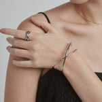 ciite' シーテ ブレスレット 【 金属アレルギー対応 】 クロスバングル サージカルステンレス シルバー FREE