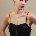 ciite' シーテ ネックレス 【 金属アレルギー対応 】 2連ロングネックレス サージカルステンレス シルバー FREE