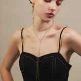 ciite' シーテ ネックレス 【 金属アレルギー対応 】 2連ロングネックレス サージカルステンレス シルバー FREE