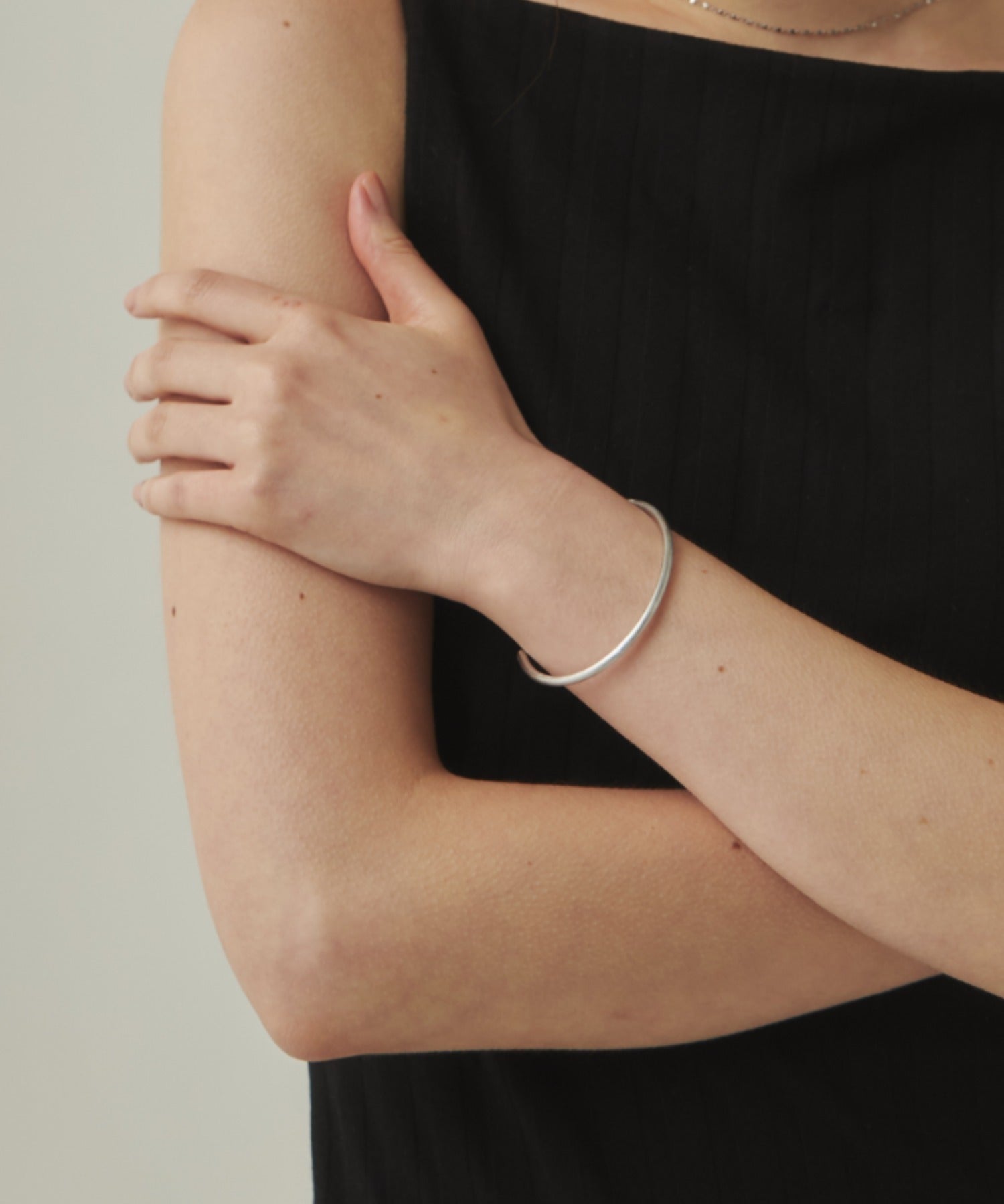 ciite' シーテ ブレスレット 細幅シンプル メタルバングル シルバー FREE