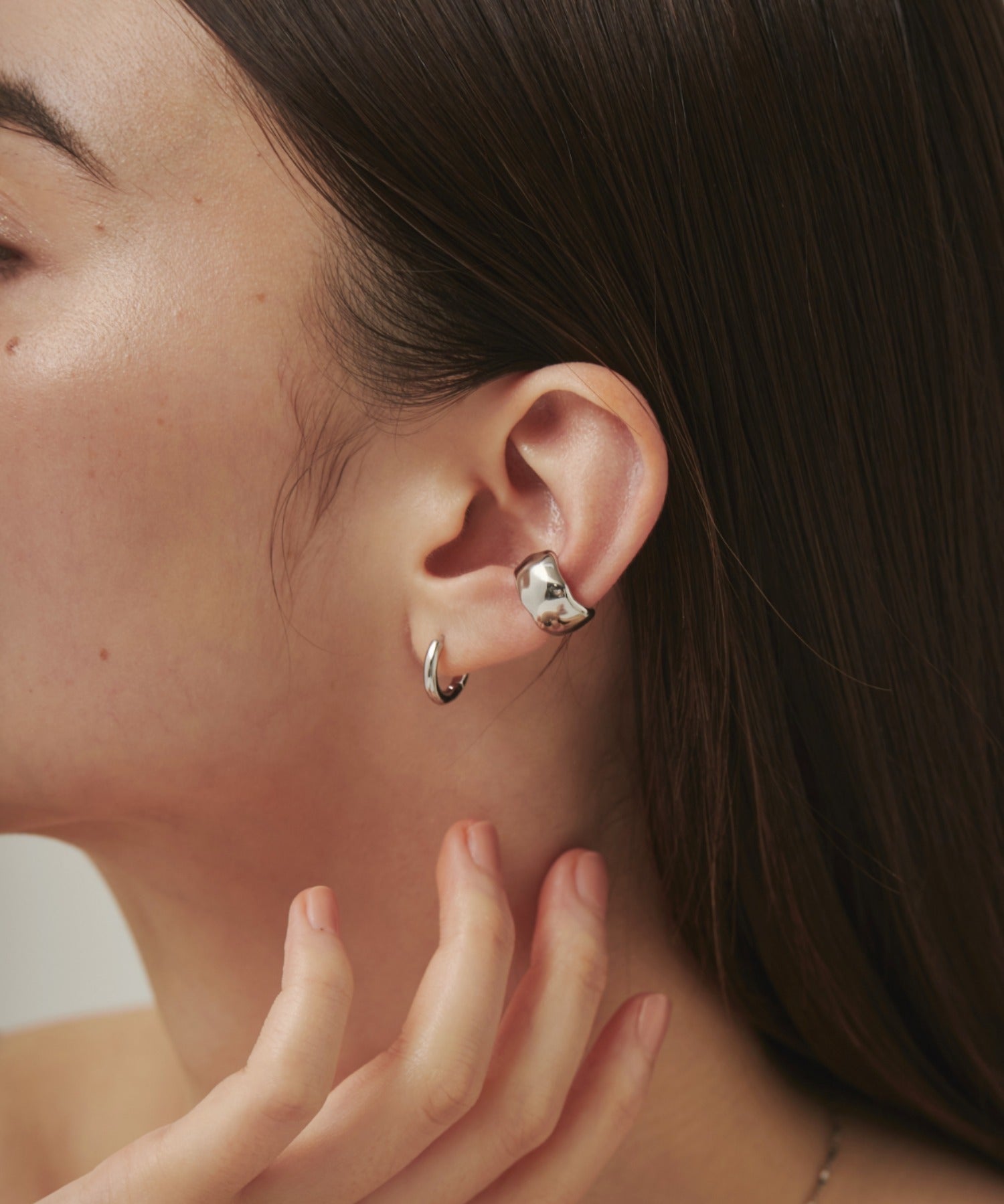 ciite' シーテ イヤーカフ ニュアンスミニイヤーカフ（片耳用） シルバー FREE