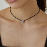 ciite' シーテ チョーカー 変形ハートメタルコードチョーカー シルバー FREE