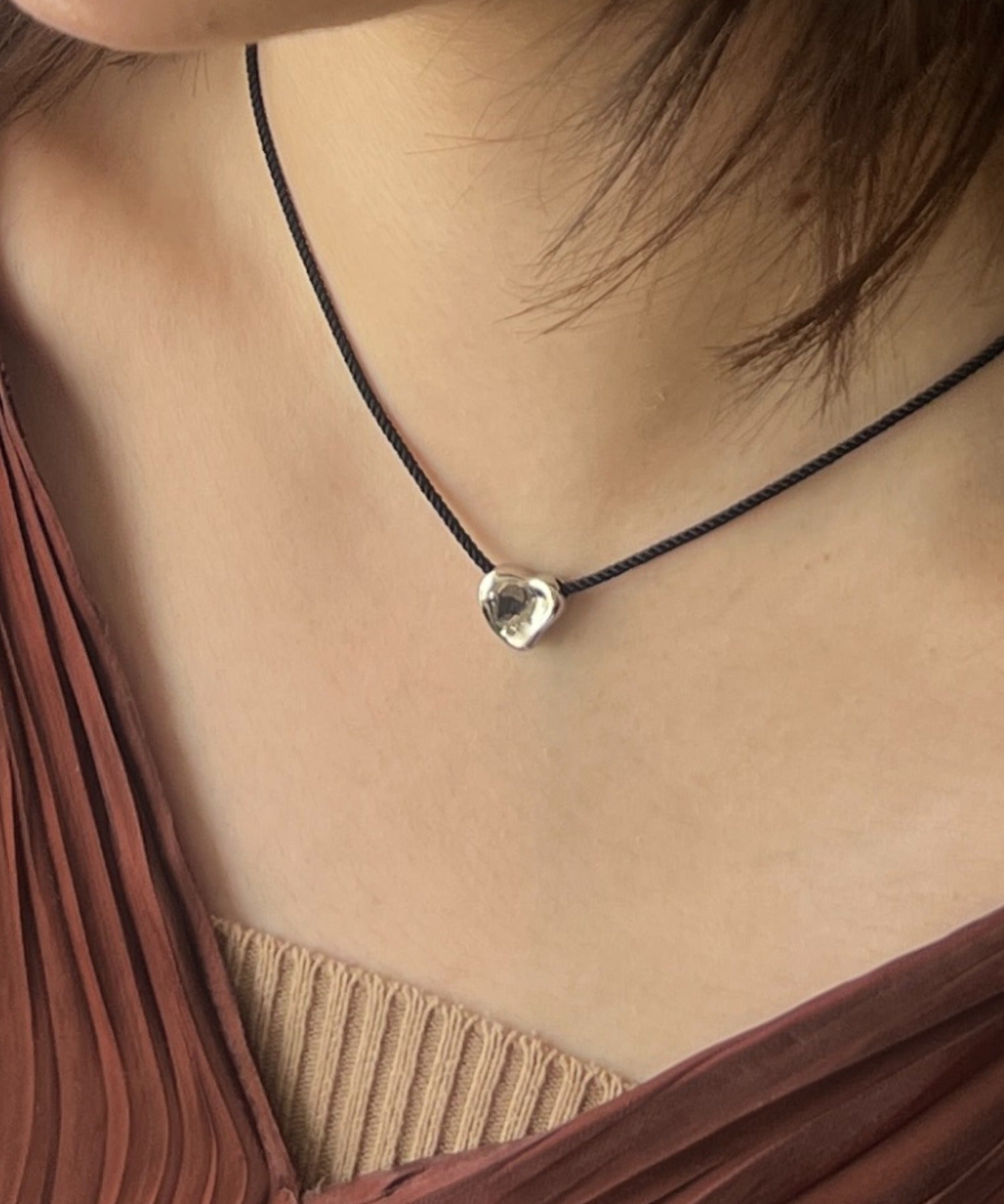 ciite' シーテ チョーカー 変形ハートメタルコードチョーカー