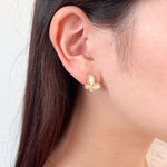 ciite' シーテ ピアス（両耳用） 【 金属アレルギー対応 】 shell butterfly pierce サージカルステンレス 316L (両耳用)