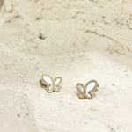 ciite' シーテ ピアス（両耳用） 【 金属アレルギー対応 】 shell butterfly pierce サージカルステンレス 316L (両耳用)