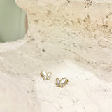 ciite' シーテ ピアス（両耳用） 【 金属アレルギー対応 】 shell butterfly pierce サージカルステンレス 316L (両耳用)