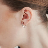 ciite' シーテ イヤリング 【 金属アレルギー対応 】 ワンタッチ クリップフープイヤリング <ホールド力 UP> サージカルステンレス (両耳用) シルバー FREE