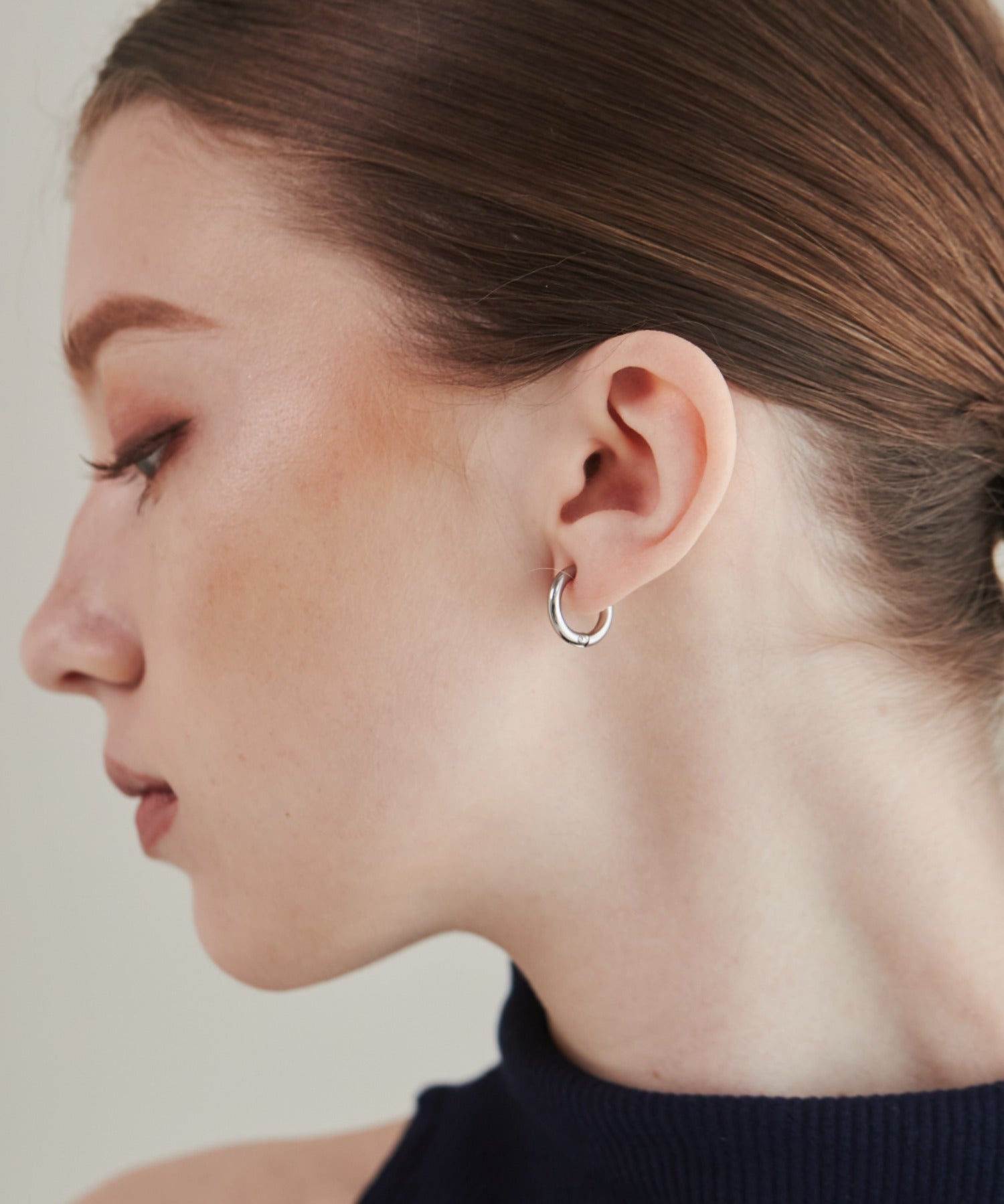 ciite' シーテ イヤリング 【 金属アレルギー対応 】 ワンタッチ クリップフープイヤリング <ホールド力 UP> サージカルステンレス (両耳用)