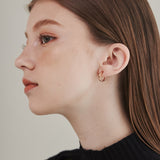 ciite' シーテ イヤリング 【 金属アレルギー対応 】 ワンタッチ クリップフープイヤリング <ホールド力 UP> サージカルステンレス (両耳用)